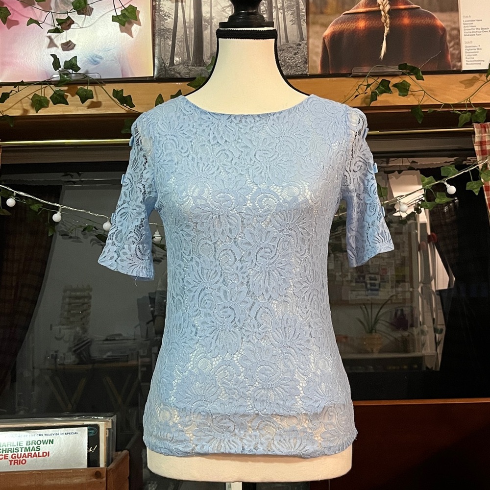 🩵Elegant Lace Blue Top🩵